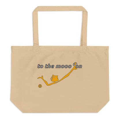 Large organic tote bag "Mooon"