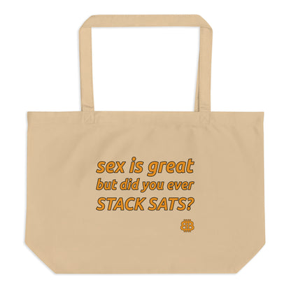Large organic tote bag "Sex"