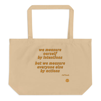 Large organic tote bag "Measure"