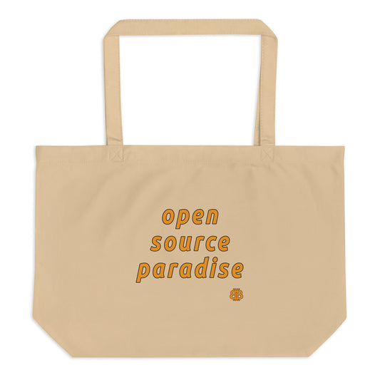 Large organic tote bag "Paradise"