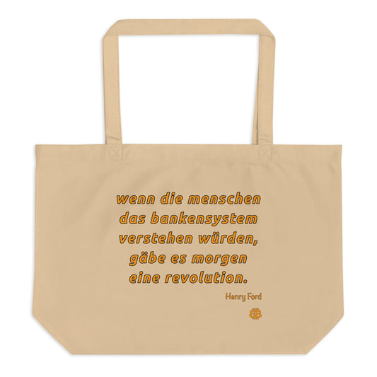 Large organic tote bag "Revolution_dt"