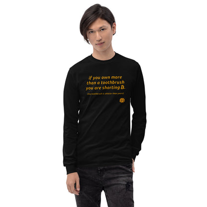 Unisex Langarmshirt „Zahnbürste“