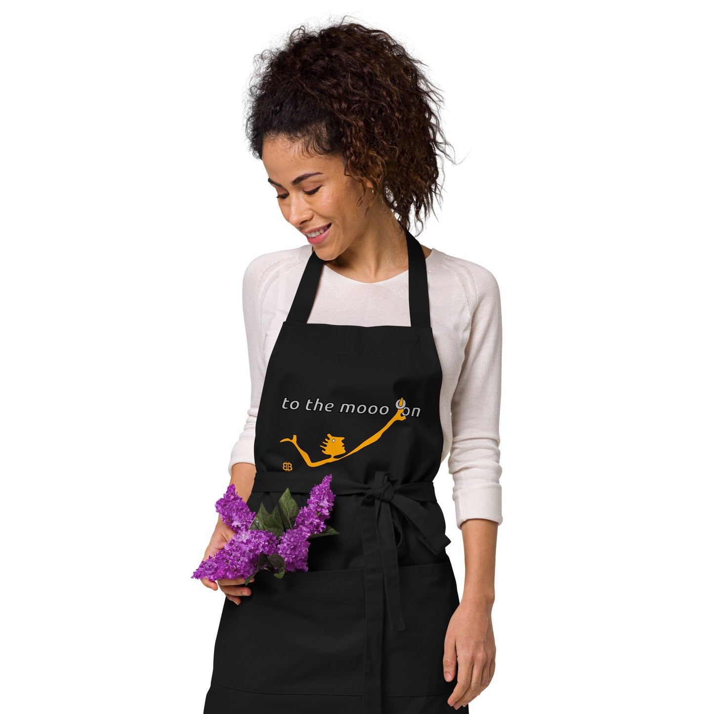 Organic cotton apron "Mooon"