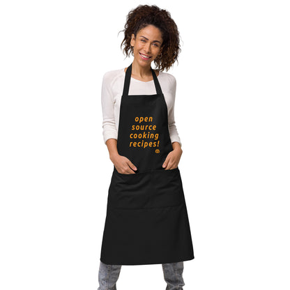 Organic cotton apron "Recipes"