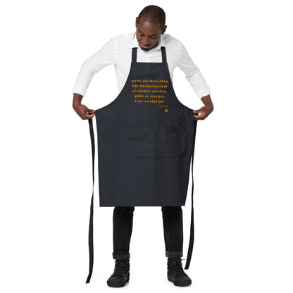 Organic cotton apron "Revolution_dt"