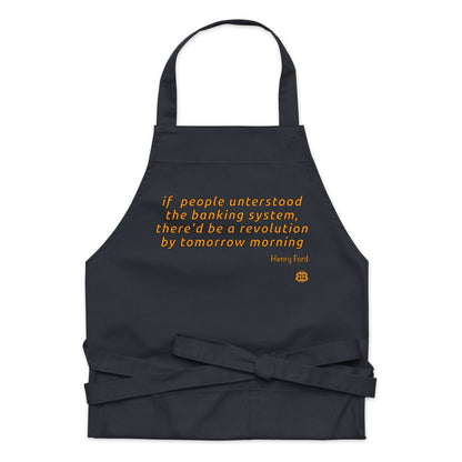 Organic cotton apron "Revolution_engl"