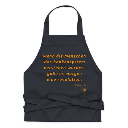 Organic cotton apron "Revolution_dt"