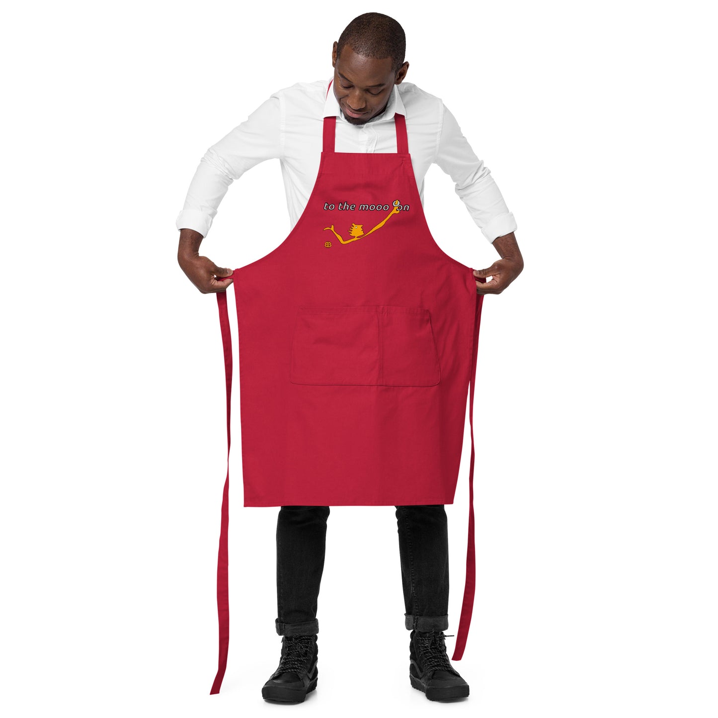 Organic cotton apron "Mooon"