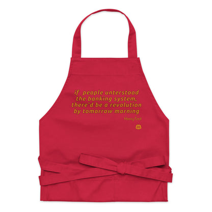 Organic cotton apron "Revolution_engl"