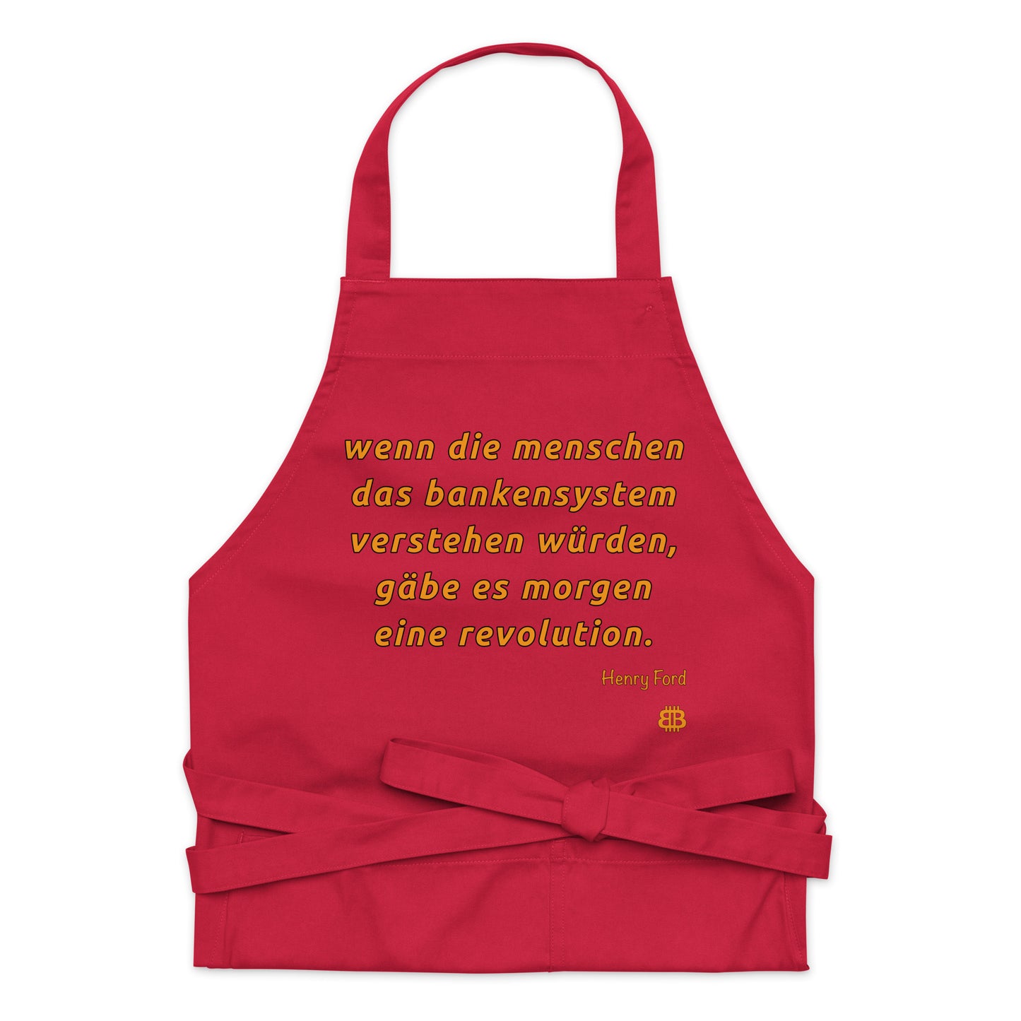 Organic cotton apron "Revolution_dt"