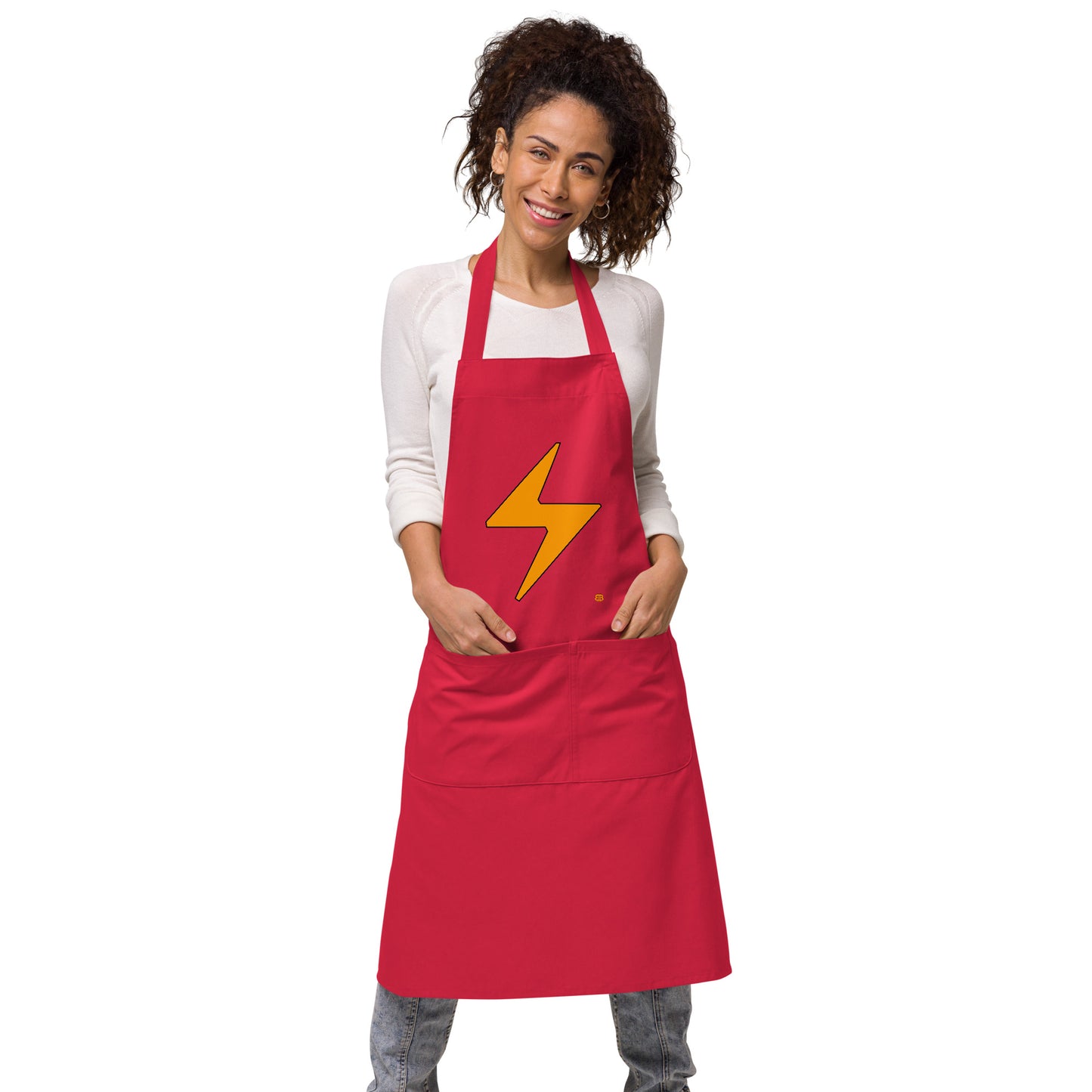 Organic cotton apron "Lightning"