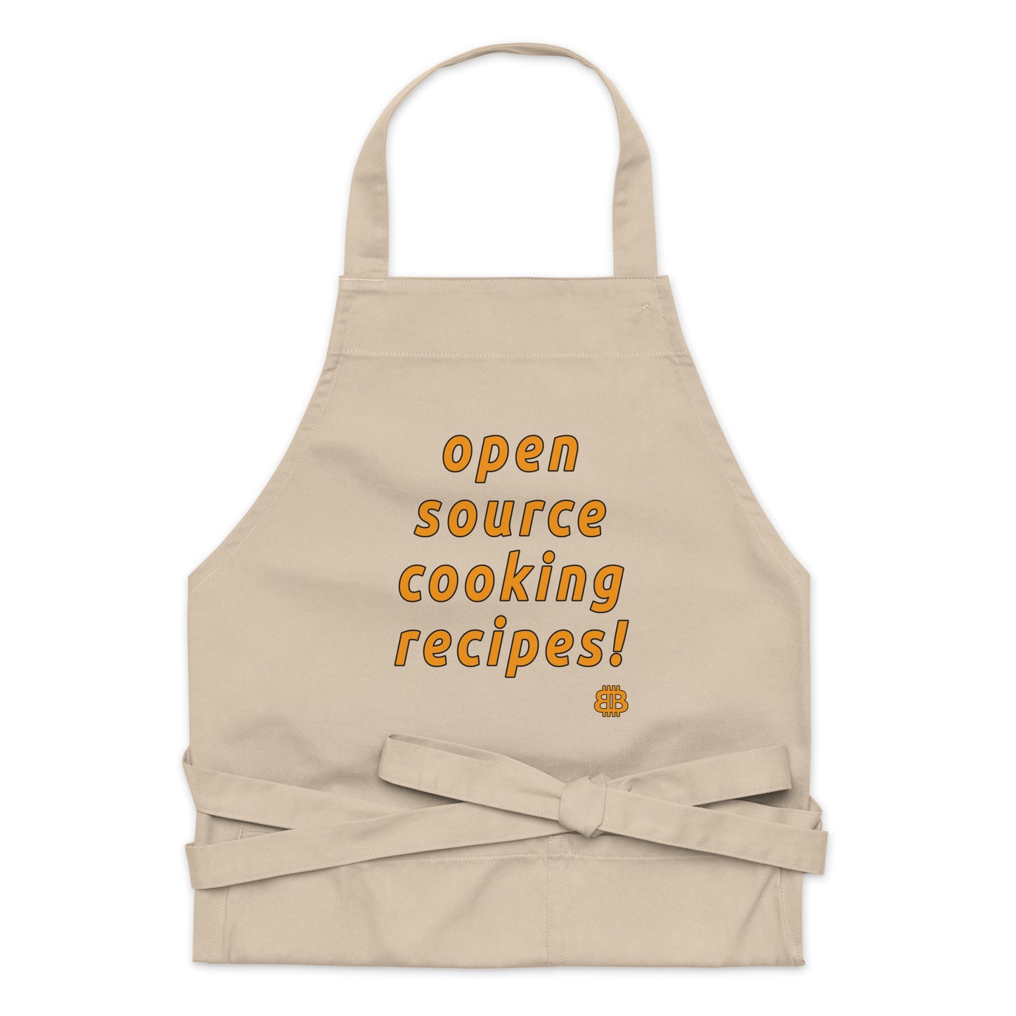 Organic cotton apron "Recipes"