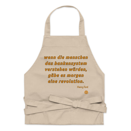Organic cotton apron "Revolution_dt"
