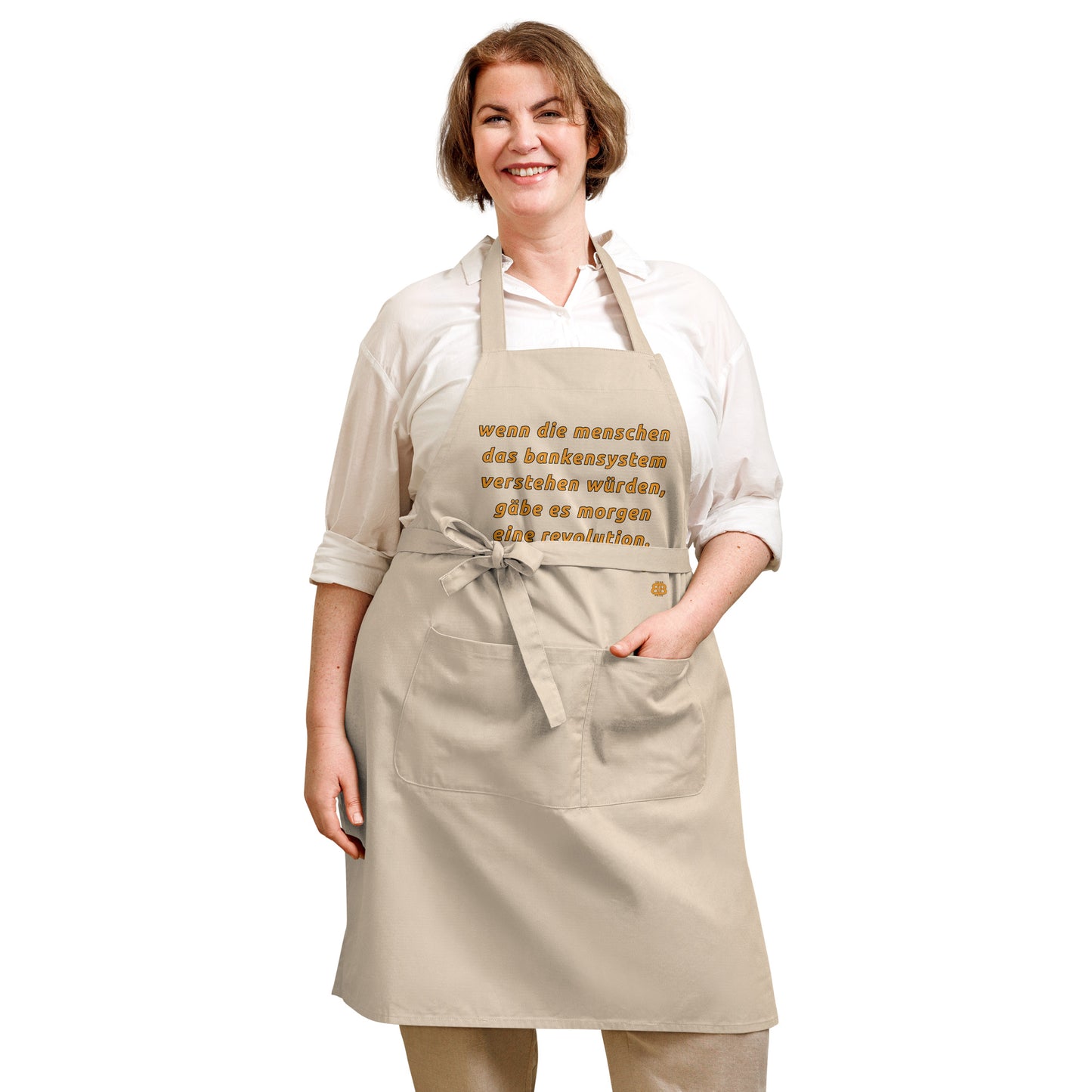 Organic cotton apron "Revolution_dt"