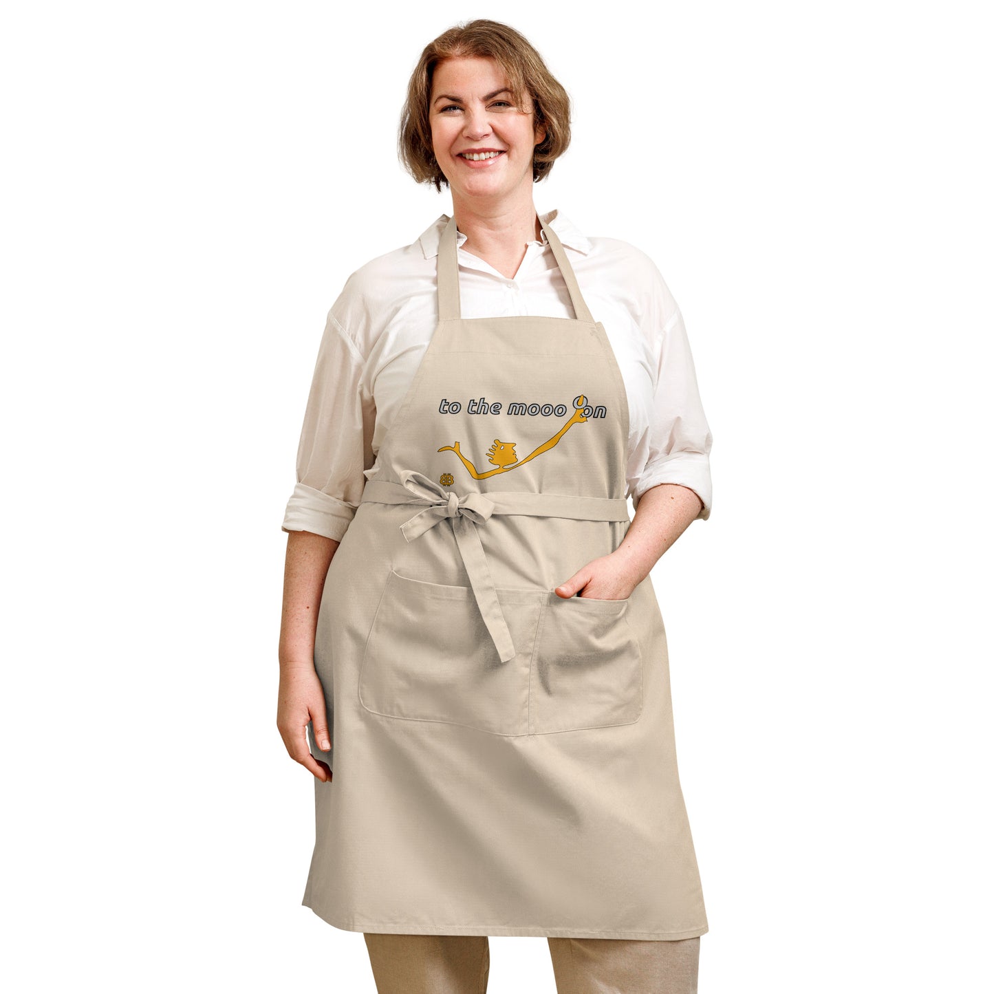 Organic cotton apron "Mooon"