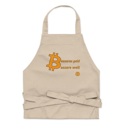 Organic cotton apron "Geld-Welt"