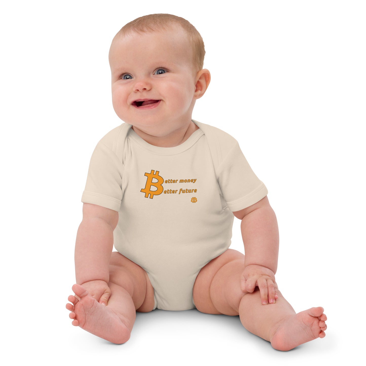 Organic cotton baby bodysuit "Money-Future"