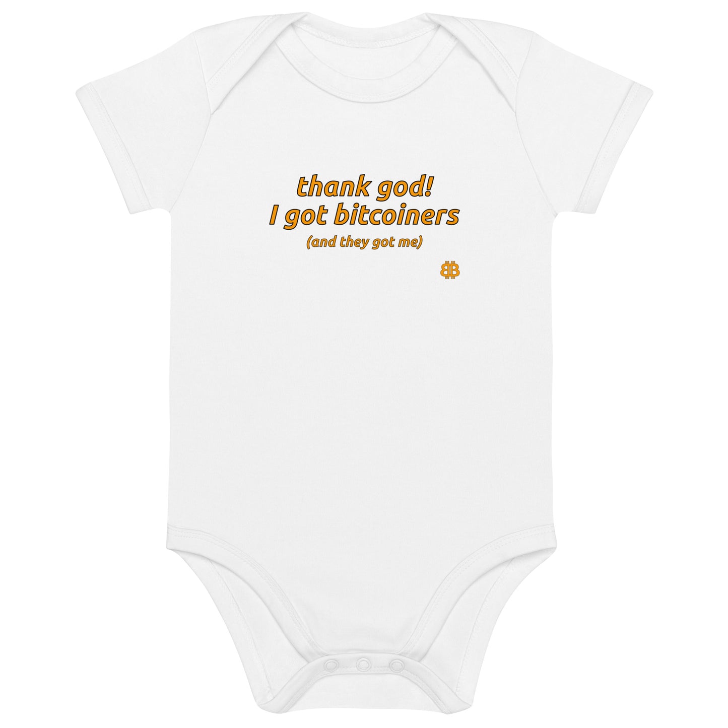 Organic cotton baby bodysuit "ThankGod"