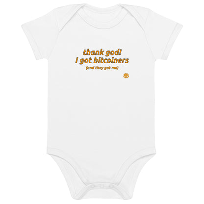 Organic cotton baby bodysuit "ThankGod"