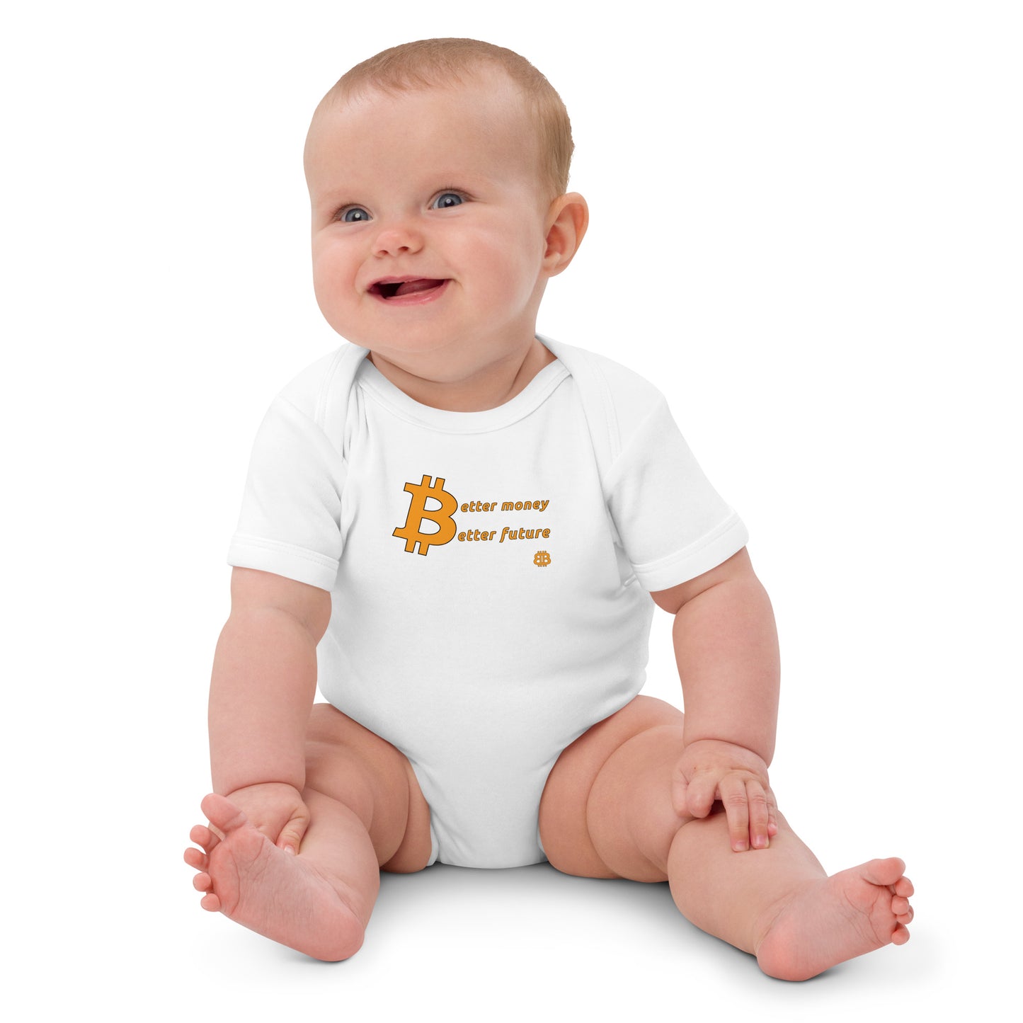 Organic cotton baby bodysuit "Money-Future"