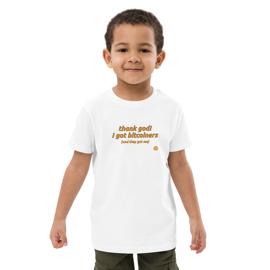 Kinder-T-Shirt aus Bio-Baumwolle „ThankGod“