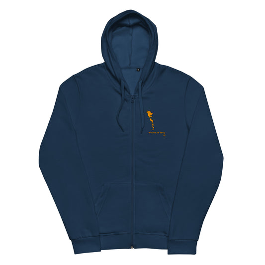 Unisex basic zip hoodie "Early"