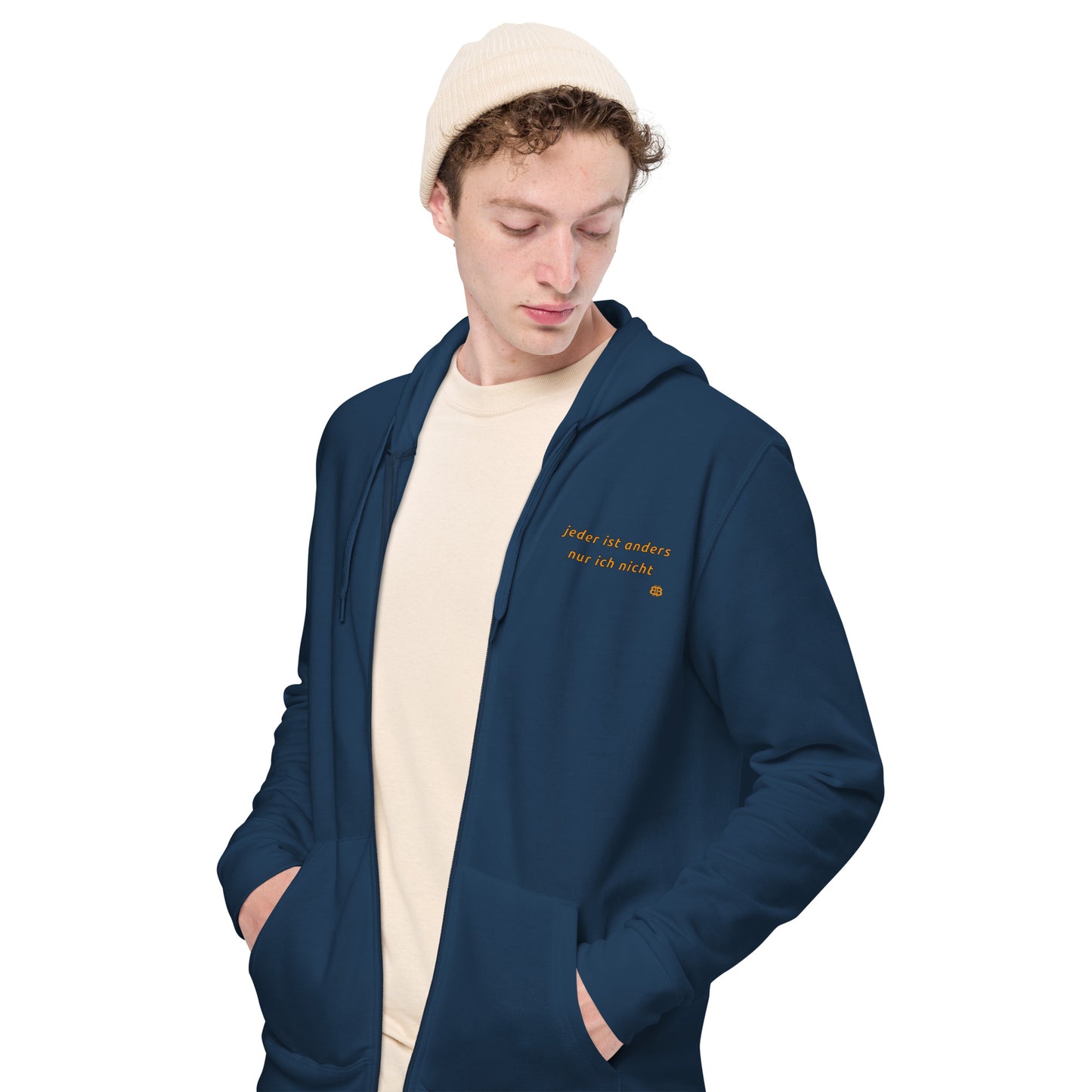 Sudadera con capucha básica unisex con cremallera "Anders"