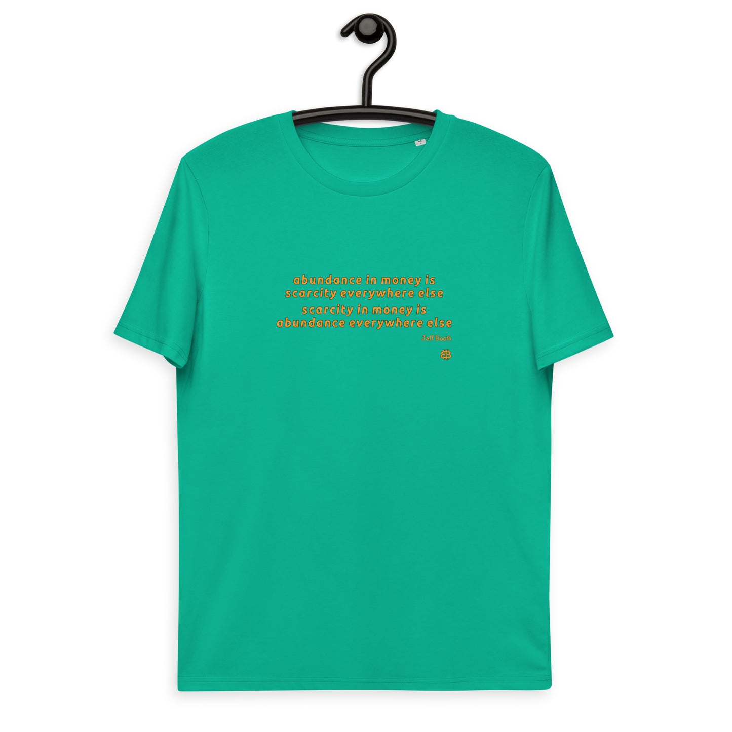 Unisex-T-Shirt aus Bio-Baumwolle „Abundance_booth“