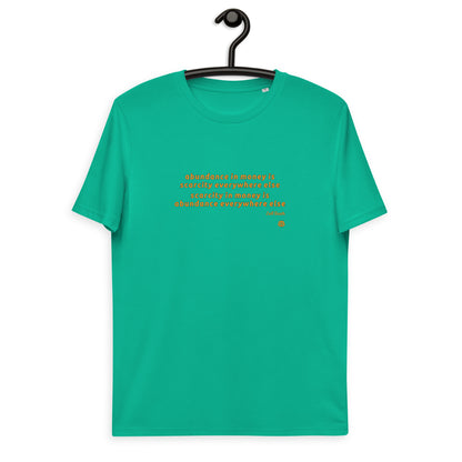 Unisex-T-Shirt aus Bio-Baumwolle „Abundance_booth“