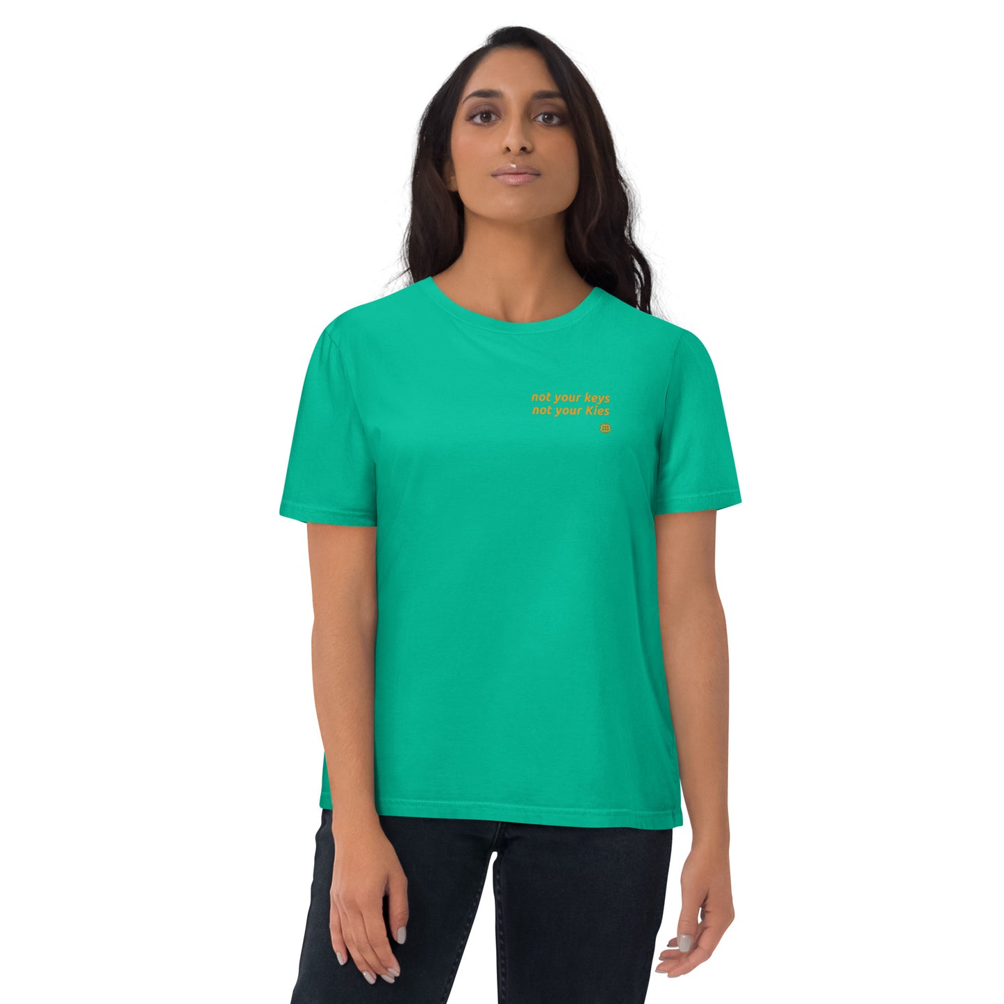 Camiseta de mujer de algodón orgánico "Kies_sm"