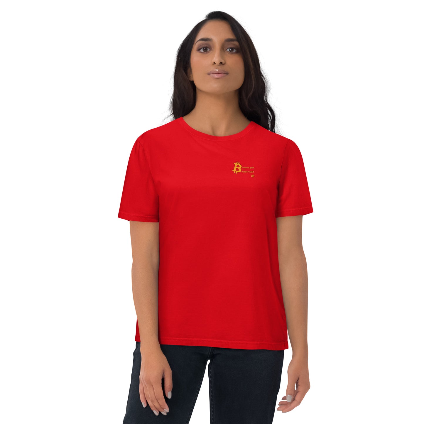 Women's organic cotton t-shirt "Geld-Welt_sm"