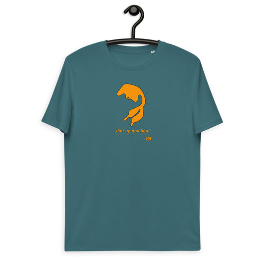 Camiseta unisex de algodón orgánico "Cállate"