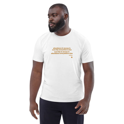 Unisex-T-Shirt aus Bio-Baumwolle „Abundance_booth“