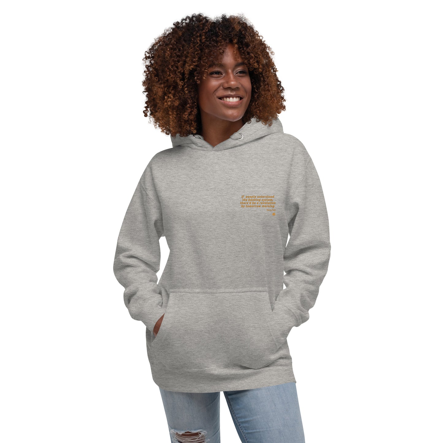 Bio-Bio-Hoodie für Damen „Revolution_engl_sm“