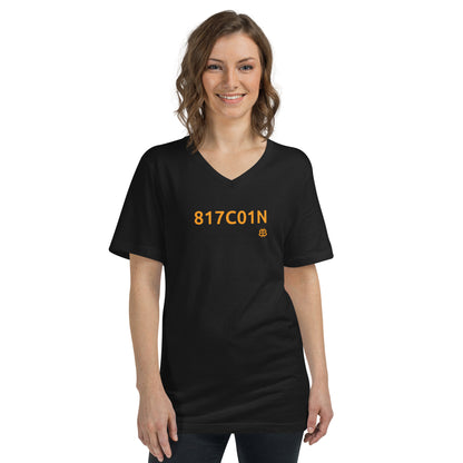 Unisex Kurzarm-T-Shirt mit V-Ausschnitt „817C01N“