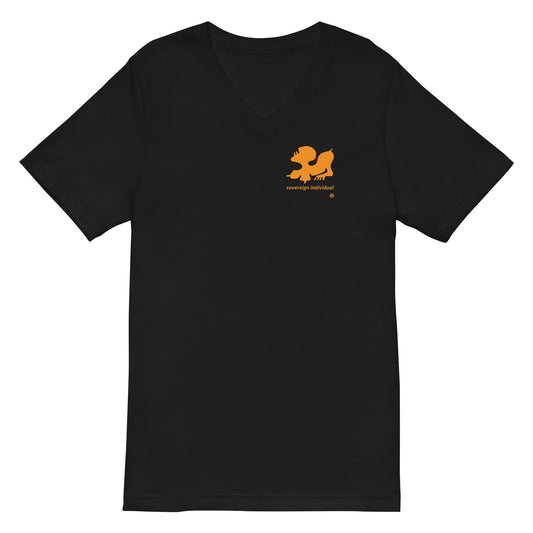 Camiseta unisex de manga corta con cuello en V "SovereignIndividual_sm"