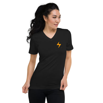 Women's Short Sleeve V-Neck T-Shirt "Lightning_sm"