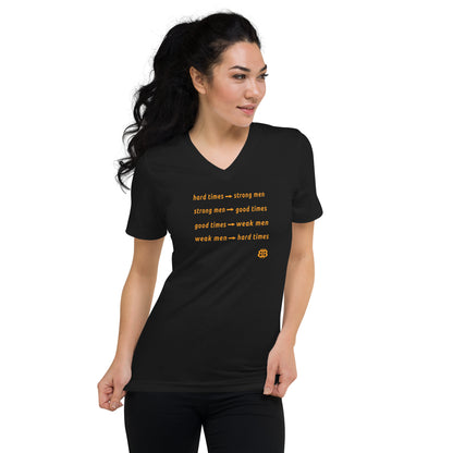 Women's Short Sleeve V-Neck T-Shirt "HardTimes"
