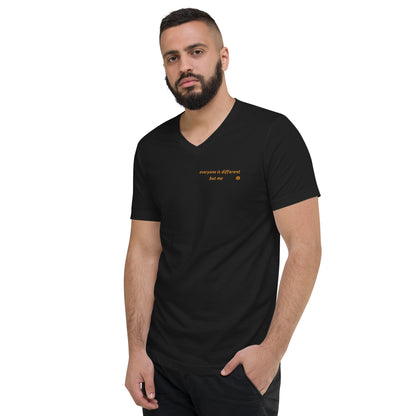 Unisex Short Sleeve V-Neck T-Shirt "Different_sm"