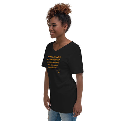 Women's Short Sleeve V-Neck T-Shirt "Revolution_dt"