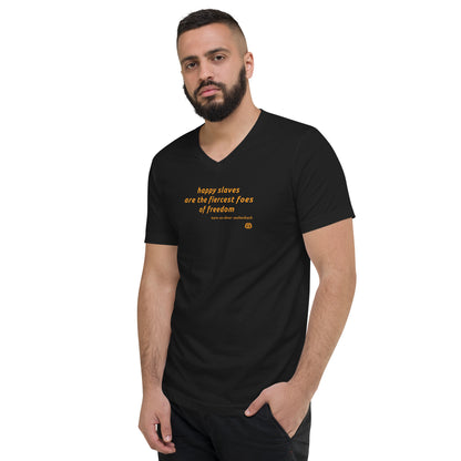 Men's Short Sleeve V-Neck T-Shirt "Slaves"
