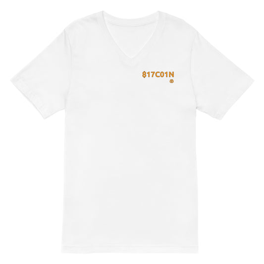 Unisex Kurzarm-T-Shirt mit V-Ausschnitt „B17C01N_sm“