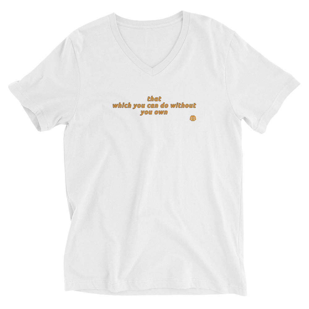 Camiseta unisex de manga corta y cuello en V "Own"