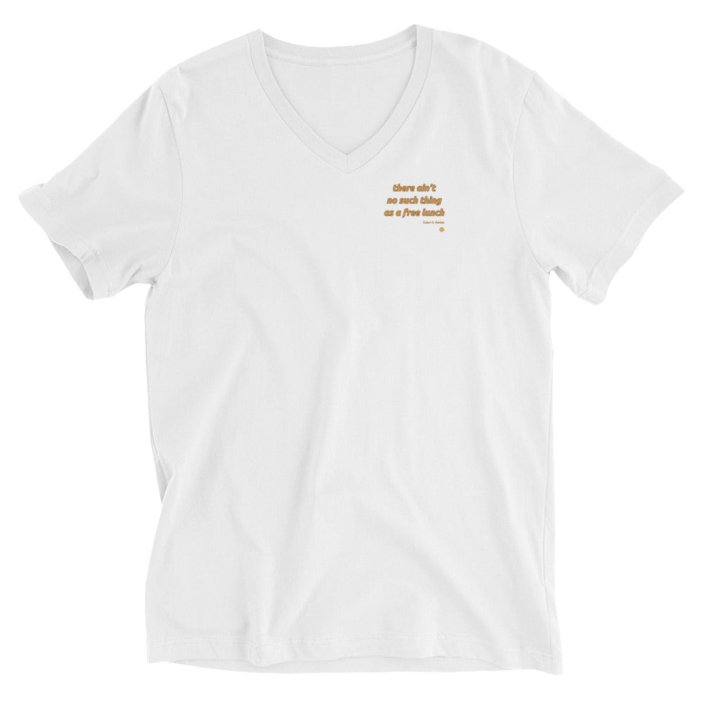 Camiseta de manga corta con cuello en V para mujer "FreeLunch_sm"