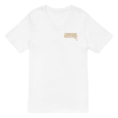 Women's Short Sleeve V-Neck T-Shirt "Revolution_engl_sm"