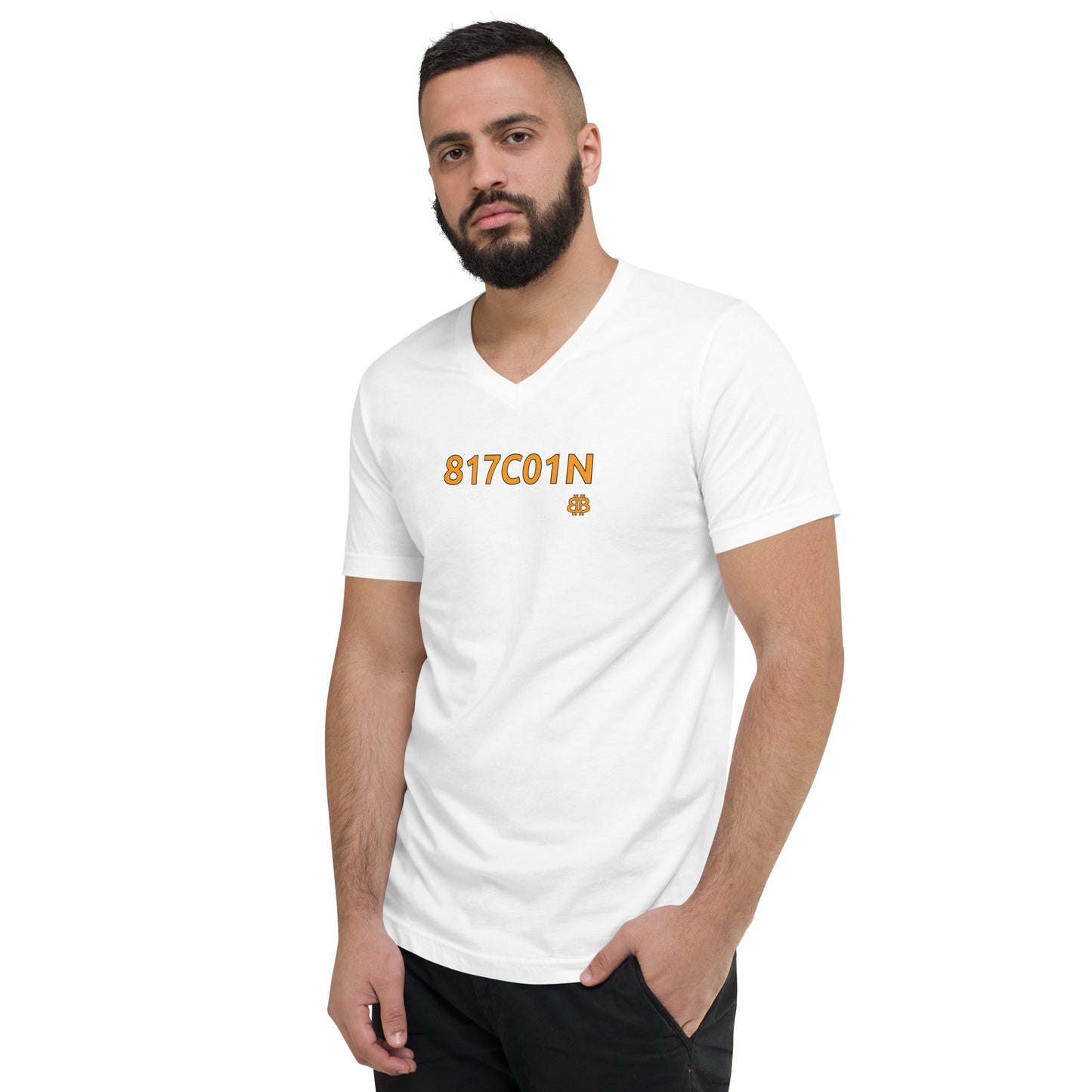 Camiseta unisex de manga corta y cuello en V "817C01N"