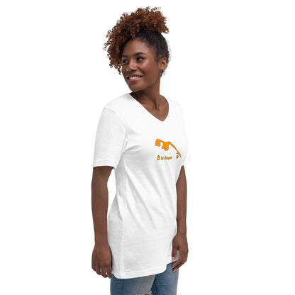 Unisex Kurzarm-T-Shirt mit V-Ausschnitt „Hope“