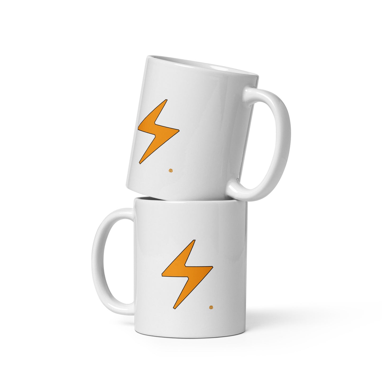 White glossy mug "Lightning"