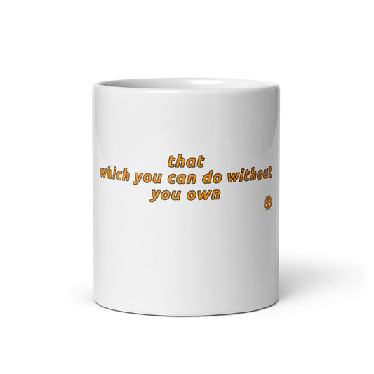 White glossy mug "Own"