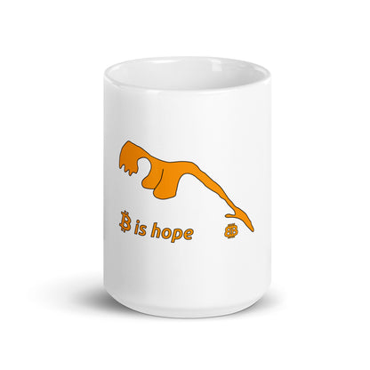 White glossy mug "Hope"